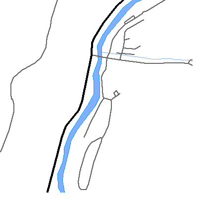Zip code 16672 close-up map