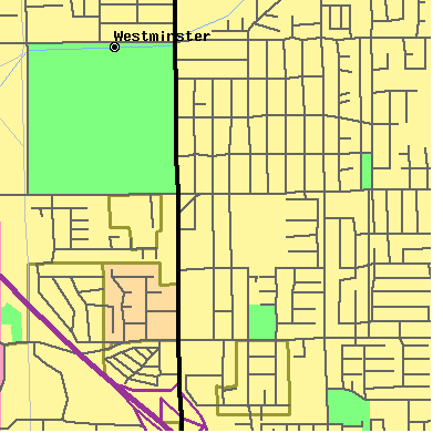 Zip code 92655 close-up map