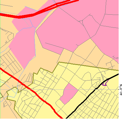 Zip code 16802 close-up map