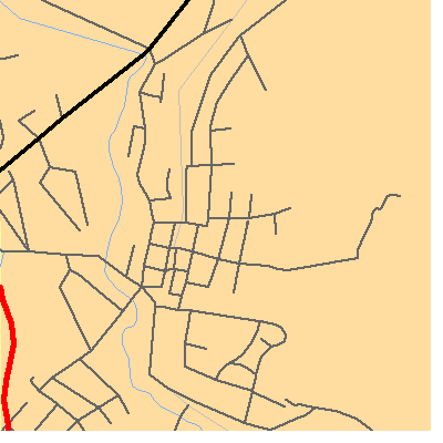 Zip code 16851 close-up map
