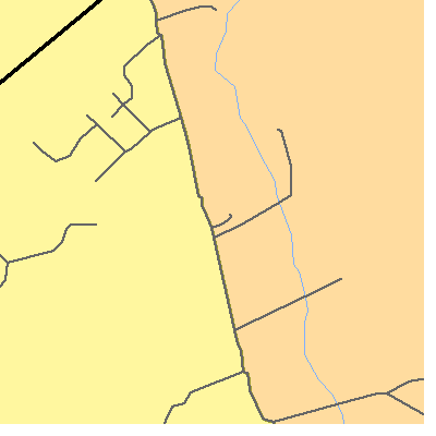 Zip code 16856 close-up map