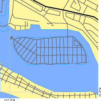 Zip code 92662 close-up map