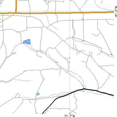Zip code 16937 close-up map