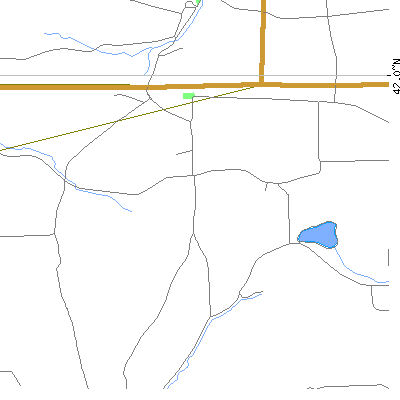 Zip code 16941 close-up map