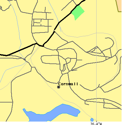 Zip code 17016 close-up map