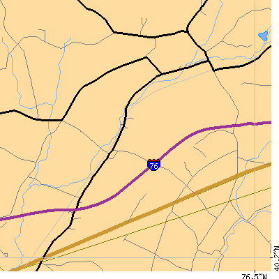 Zip code 17041 close-up map