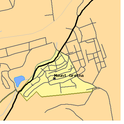 Zip code 17064 close-up map