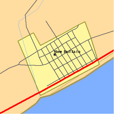Zip code 17069 close-up map
