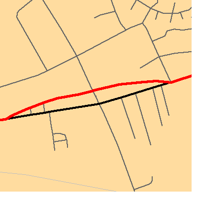 Zip code 17072 close-up map