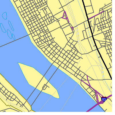 Zip code 17101 close-up map