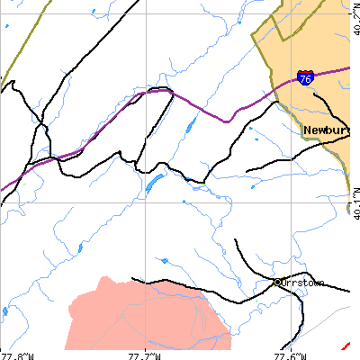 Zip code 17244 close-up map