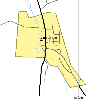 Zip code 17253 close-up map