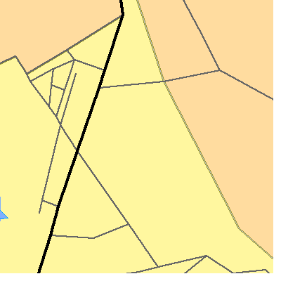 Zip code 17318 close-up map
