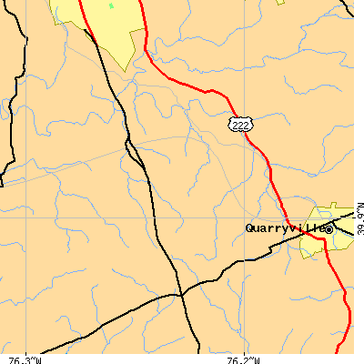 Zip code 17560 close-up map