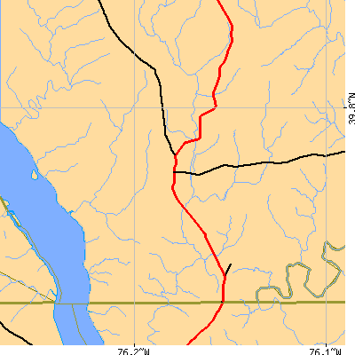 Zip code 17563 close-up map
