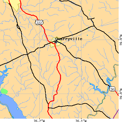 Zip code 17566 close-up map