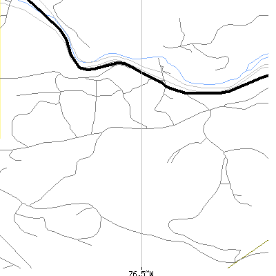 Zip code 17825 close-up map