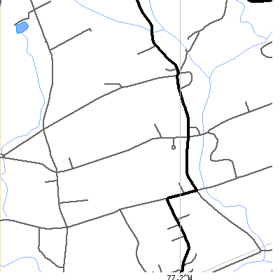 Zip code 17835 close-up map