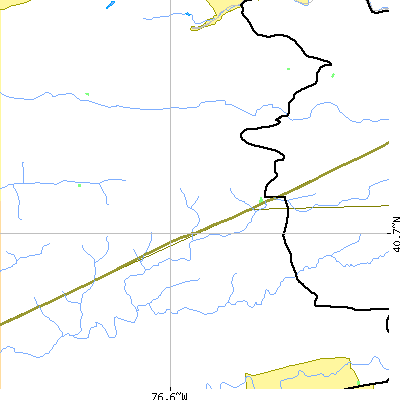 Zip code 17836 close-up map