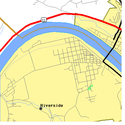 Zip code 17868 close-up map