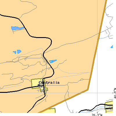 Zip code 17920 close-up map