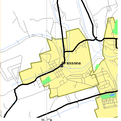 Zip code 17929 close-up map