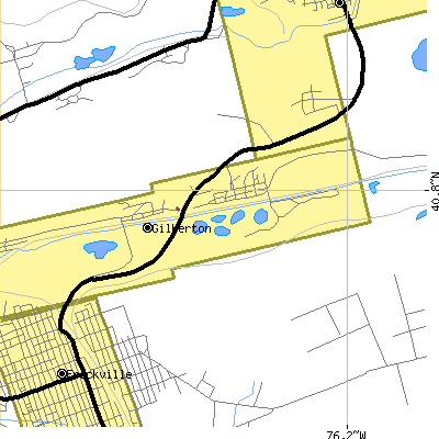 Zip code 17934 close-up map