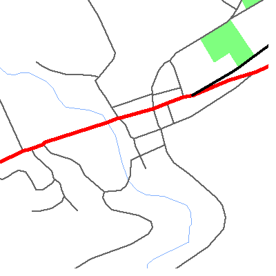 Zip code 17944 close-up map