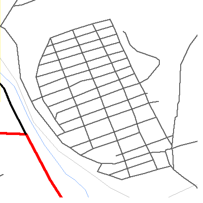 Zip code 17951 close-up map