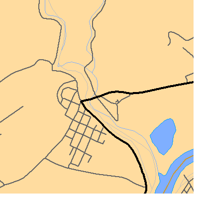 Zip code 18063 close-up map