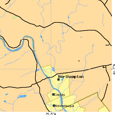 Zip code 18067 close-up map