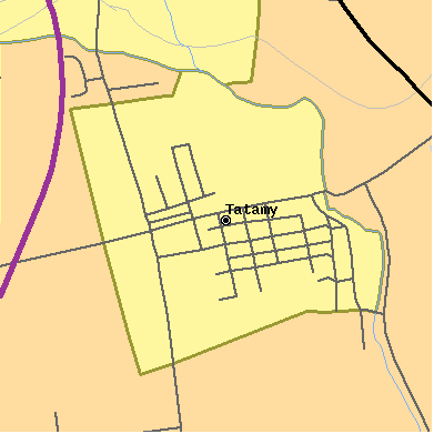 Zip code 18085 close-up map