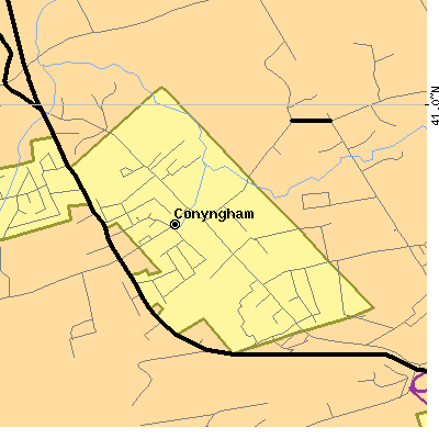 Zip code 18219 close-up map