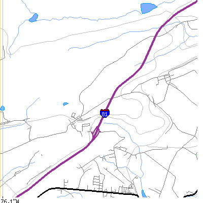 Zip code 18220 close-up map