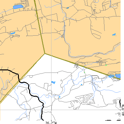 Zip code 18241 close-up map