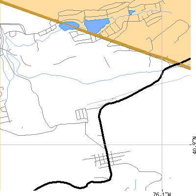 Zip code 18242 close-up map