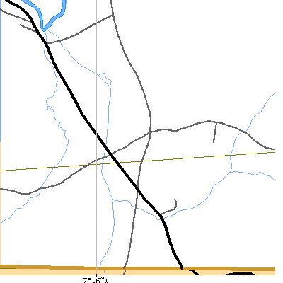 Zip code 18413 close-up map