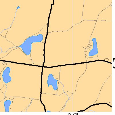 Zip code 18420 close-up map
