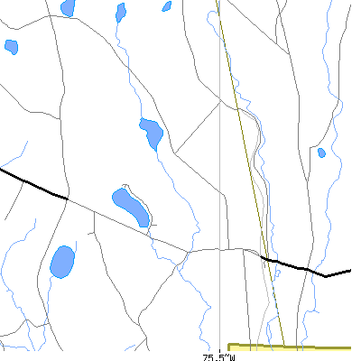 Zip code 18430 close-up map