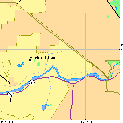 Zip code 92887 close-up map