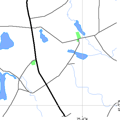 Zip code 18459 close-up map
