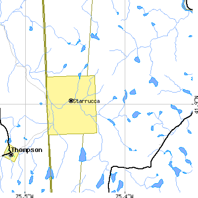 Zip code 18462 close-up map
