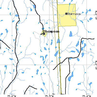 Zip code 18465 close-up map