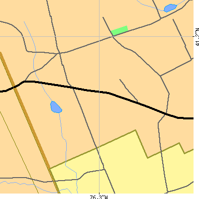 Zip code 18611 close-up map