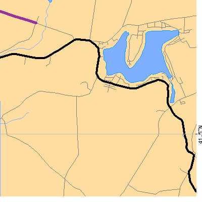 Zip code 18625 close-up map