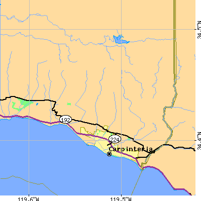 Zip code 93013 close-up map
