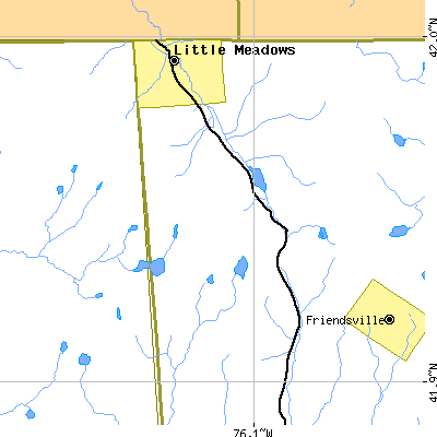 Zip code 18830 close-up map
