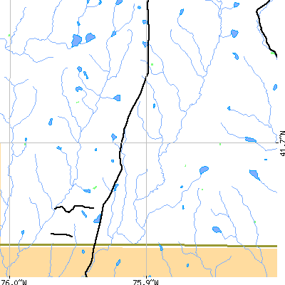 Zip code 18844 close-up map