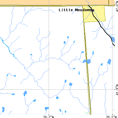 Zip code 18851 close-up map