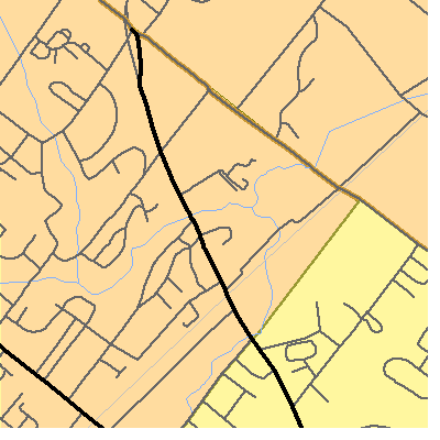 Zip code 18915 close-up map